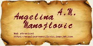 Angelina Manojlović vizit kartica